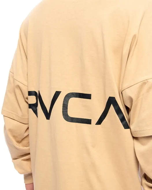 RVCA  |Crew Neck Unisex Long Sleeves Plain Long Sleeve T-shirt Logo