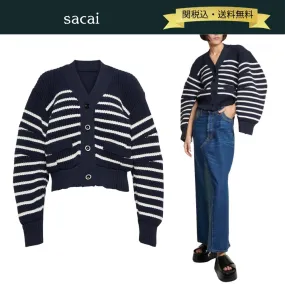 sacai  |Stripes Casual Style Long Sleeves Office Style Oversized