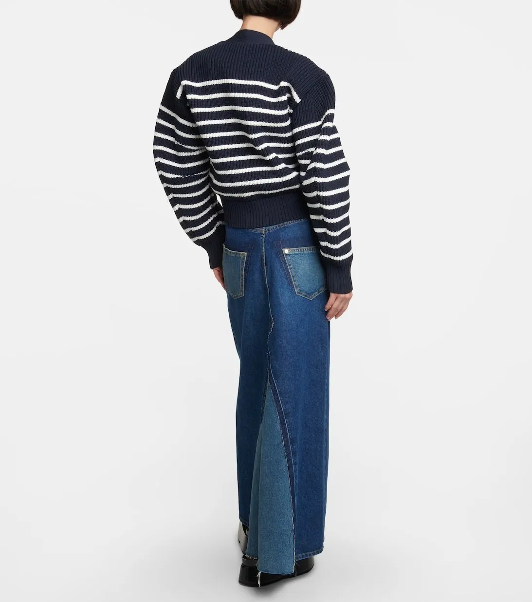 sacai  |Stripes Casual Style Long Sleeves Office Style Oversized