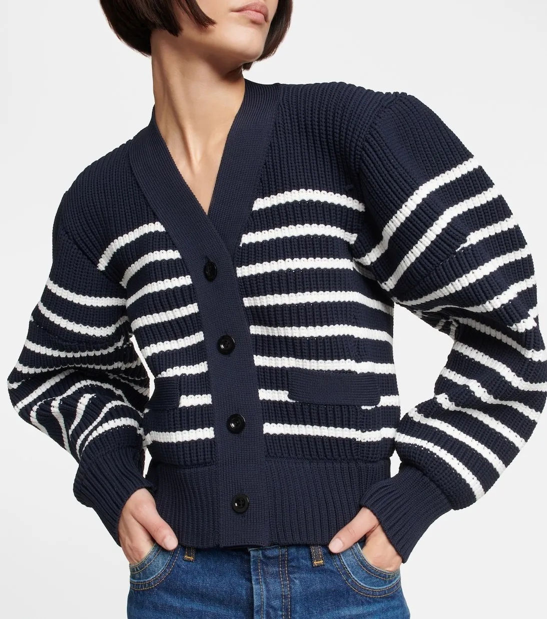 sacai  |Stripes Casual Style Long Sleeves Office Style Oversized