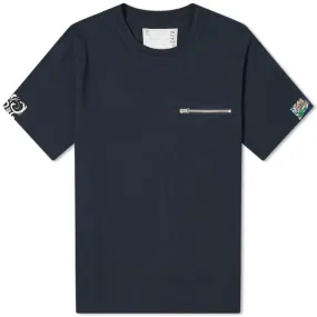 Sacai x Pendleton Archive Print Mix T-ShirtNavy