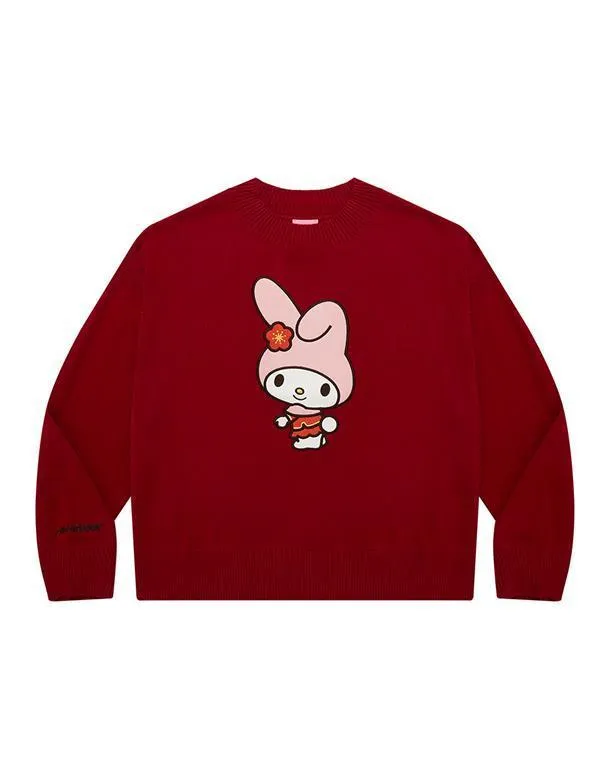 SANRIO  |Casual Style Street Style U-Neck Collaboration Long Sleeves