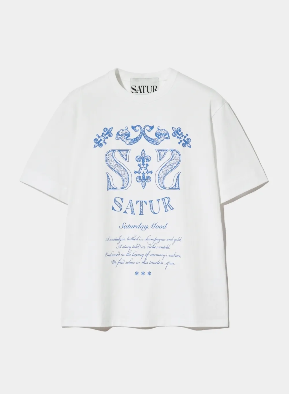 SATUR  |Pullovers Unisex Street Style Cotton Short Sleeves Logo