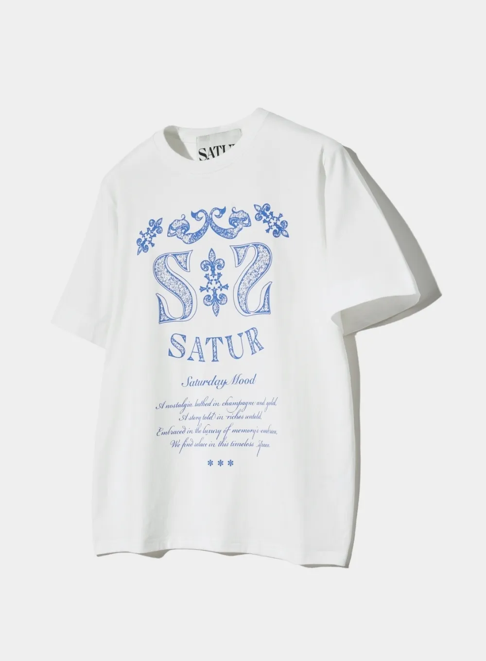 SATUR  |Pullovers Unisex Street Style Cotton Short Sleeves Logo