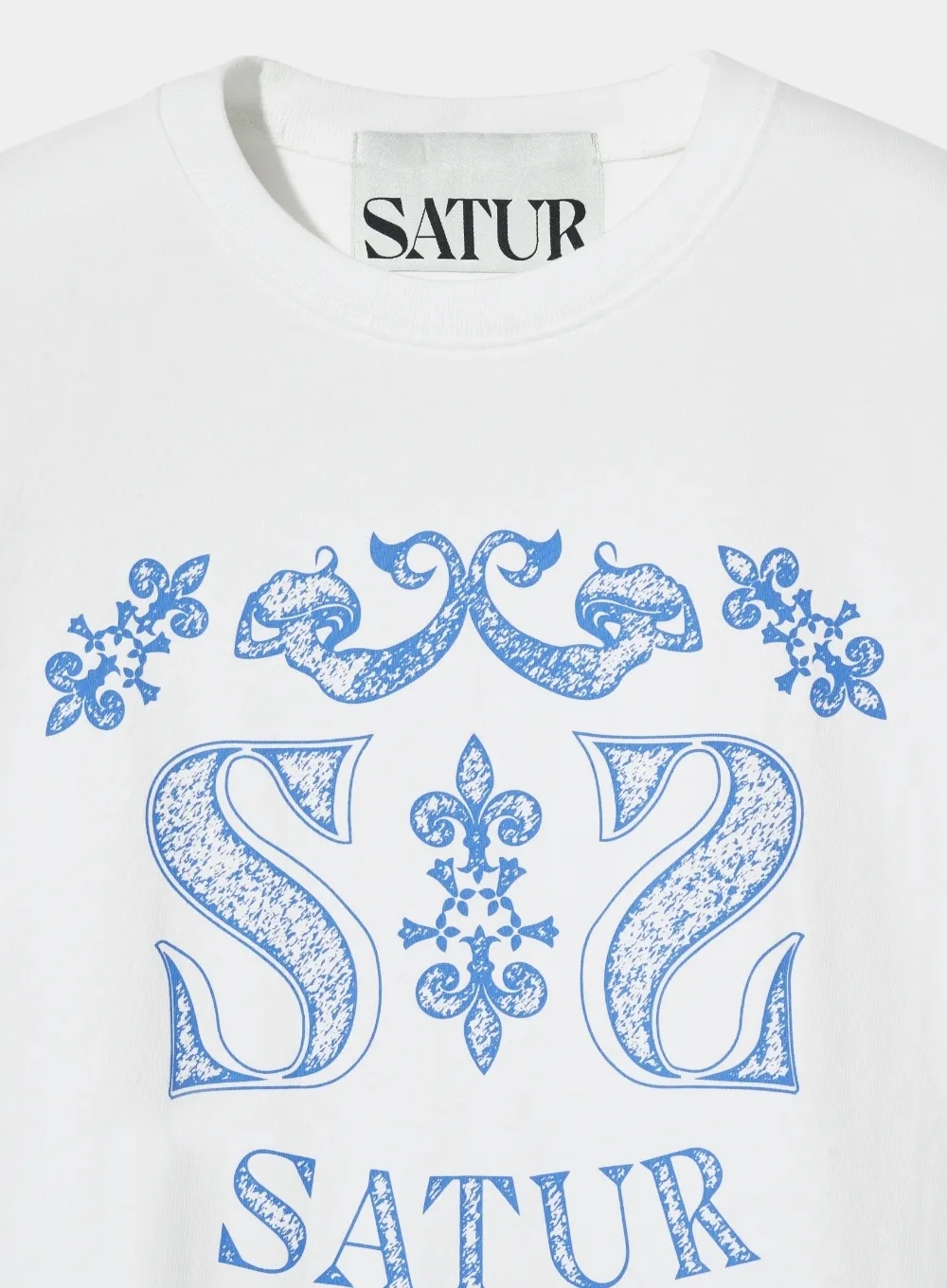 SATUR  |Pullovers Unisex Street Style Cotton Short Sleeves Logo