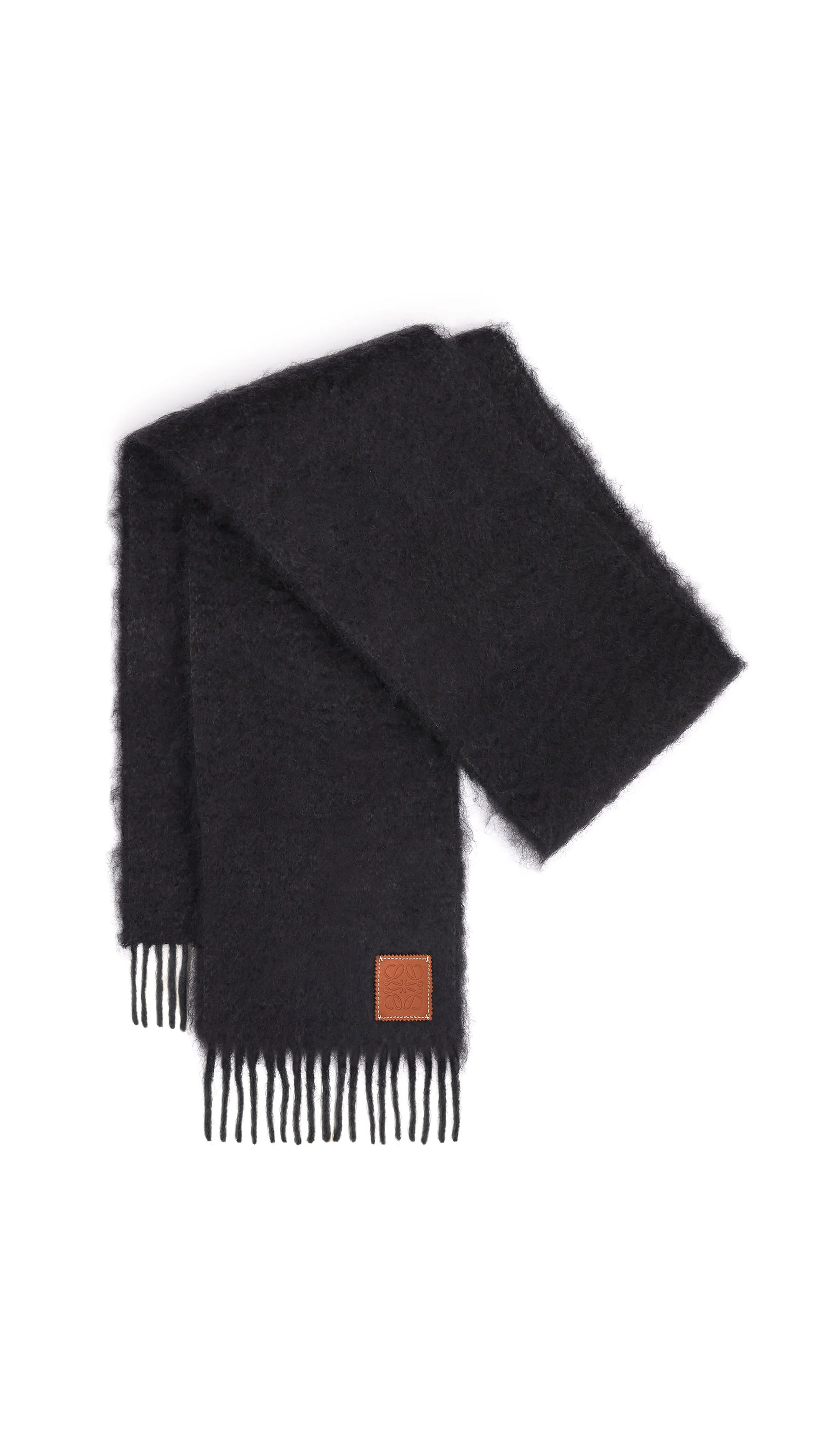 Scarf in wool and Cashmere - Black