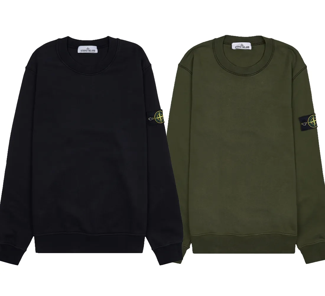 STONE ISLAND  |Crew Neck Street Style Long Sleeves Plain Cotton