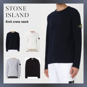 STONE ISLAND  |Pullovers Street Style Long Sleeves Cotton Logo Sweatshirts