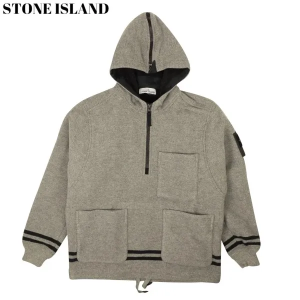 STONE ISLAND  |Pullovers Unisex Wool Street Style Long Sleeves Plain Logo