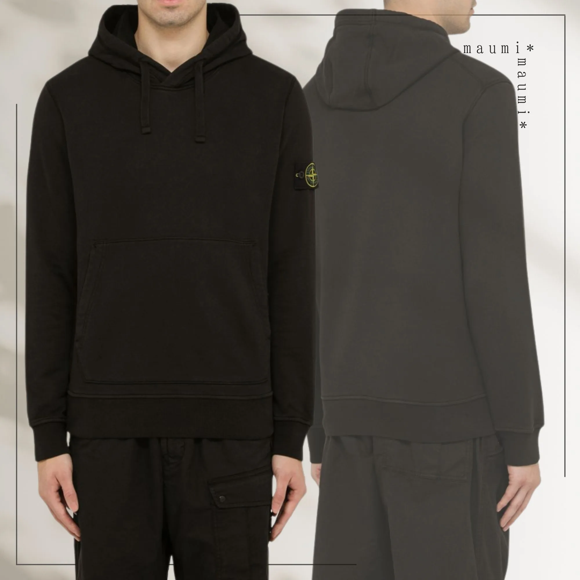 STONE ISLAND  |Street Style Long Sleeves Plain Cotton Logos on the Sleeves