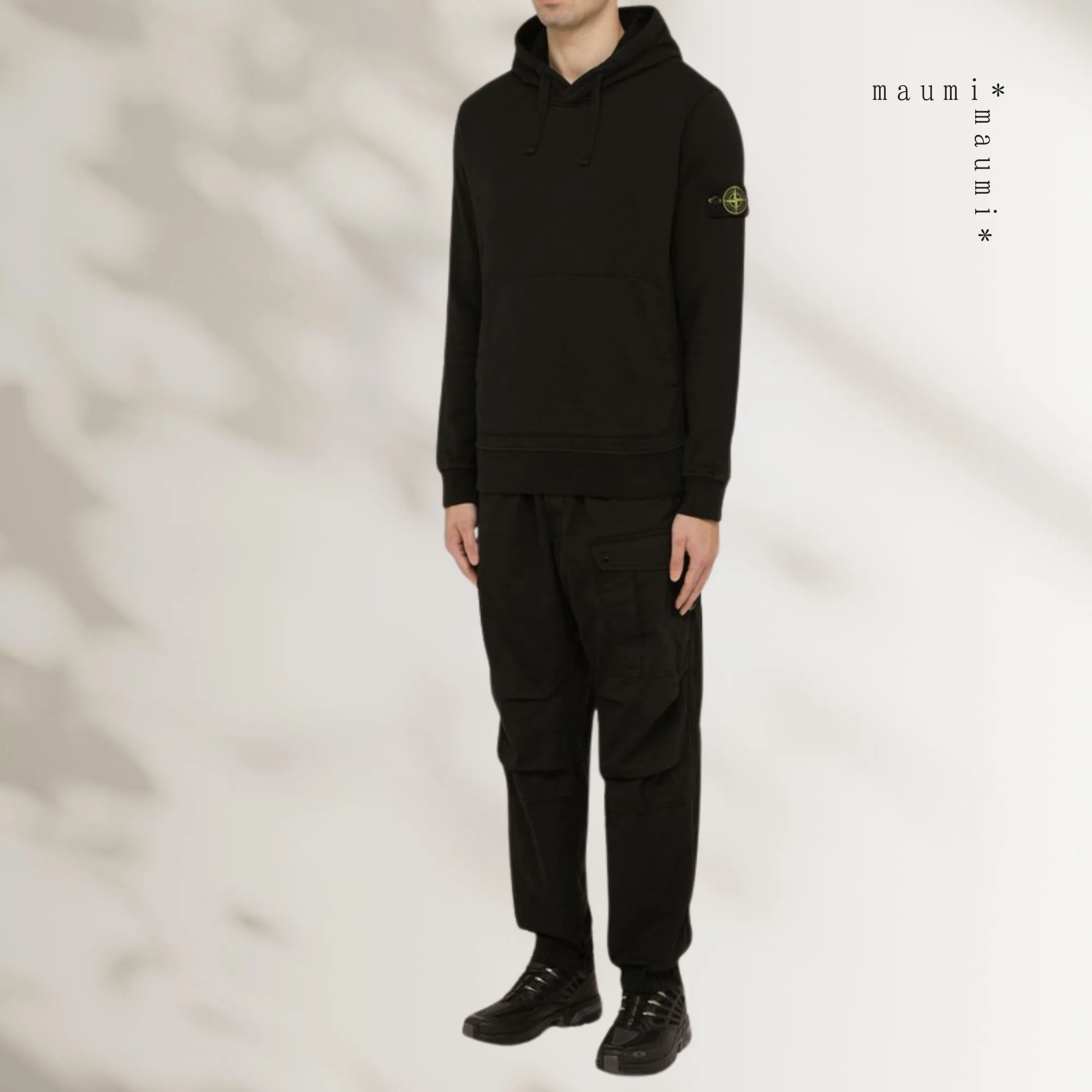 STONE ISLAND  |Street Style Long Sleeves Plain Cotton Logos on the Sleeves