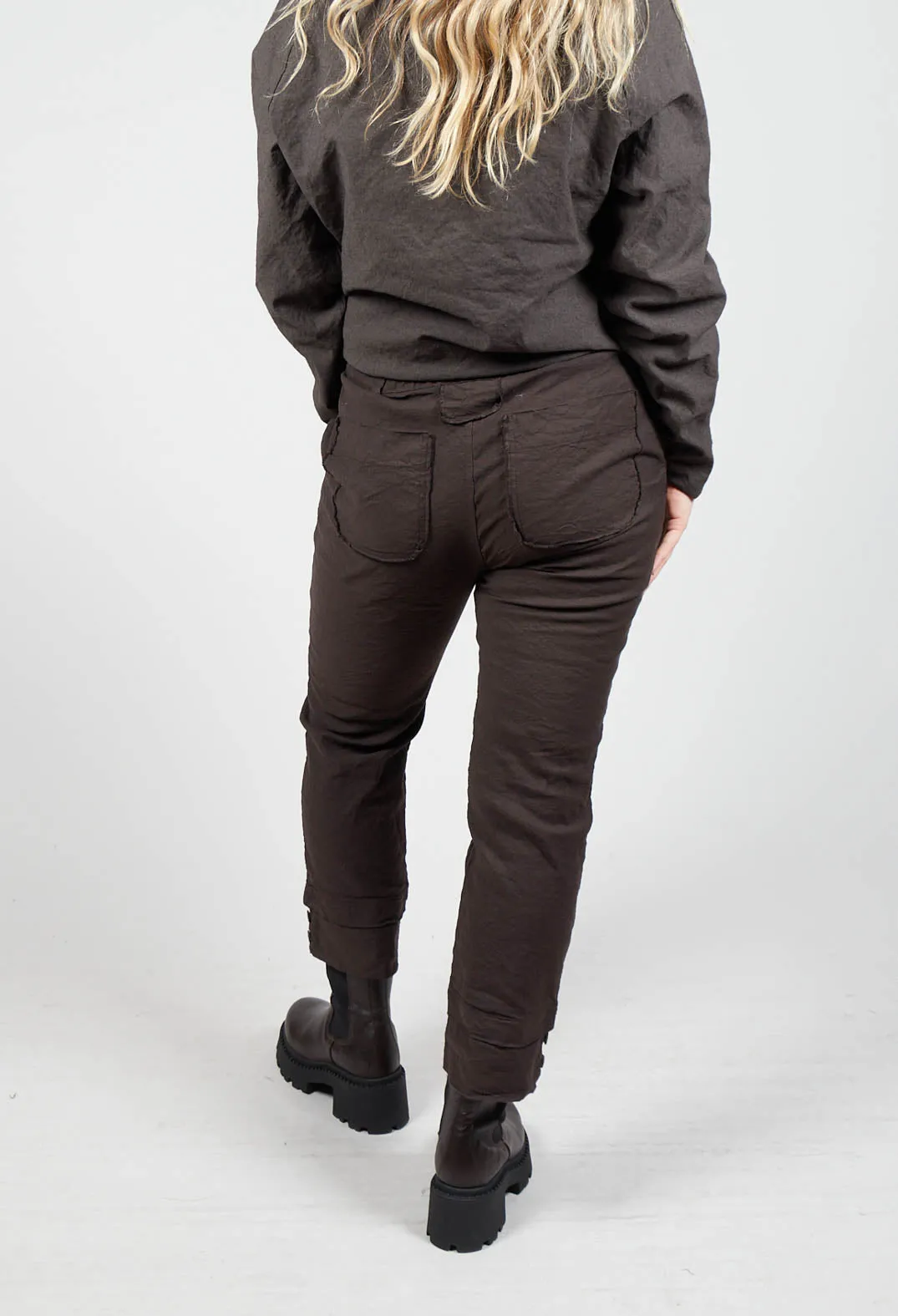 Straight Leg Trousers in Ebano