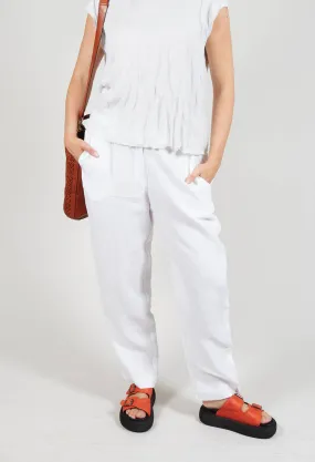 Straight Leg Trousers in White