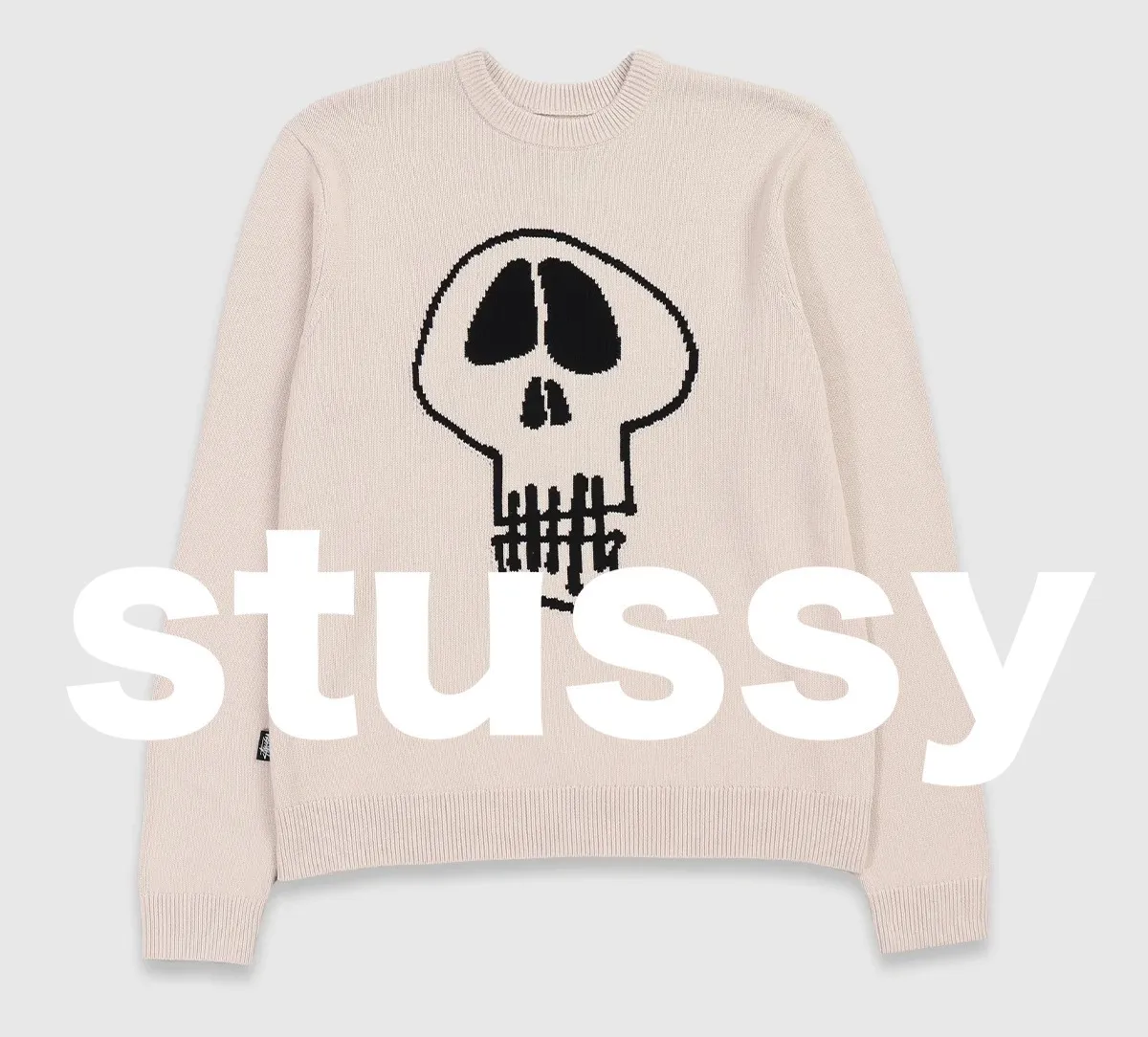 STUSSY  |Crew Neck Pullovers Long Sleeves Logo Skater Style Sweaters