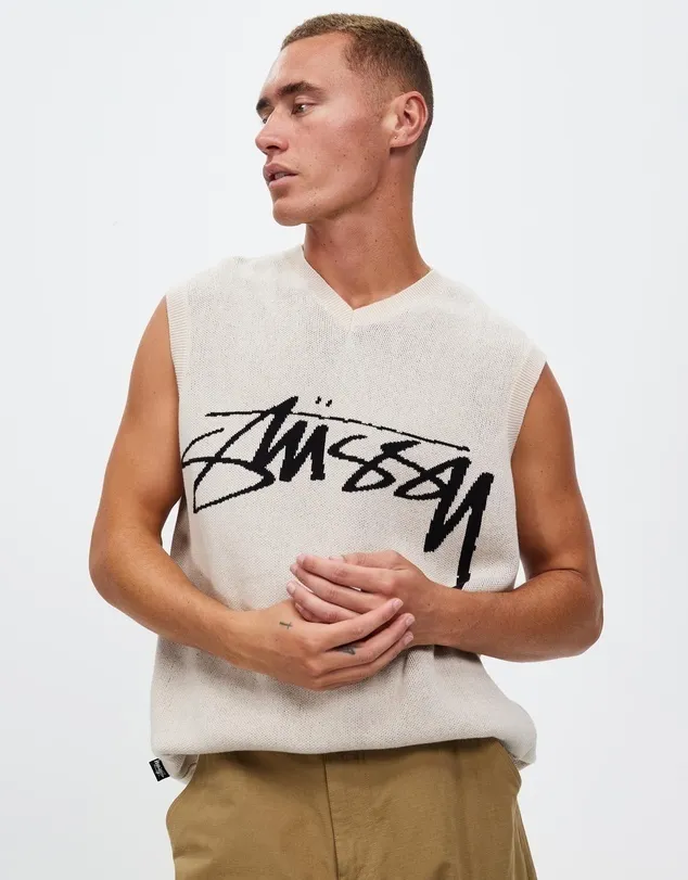 STUSSY  |Pullovers Street Style Cotton Logo Skater Style