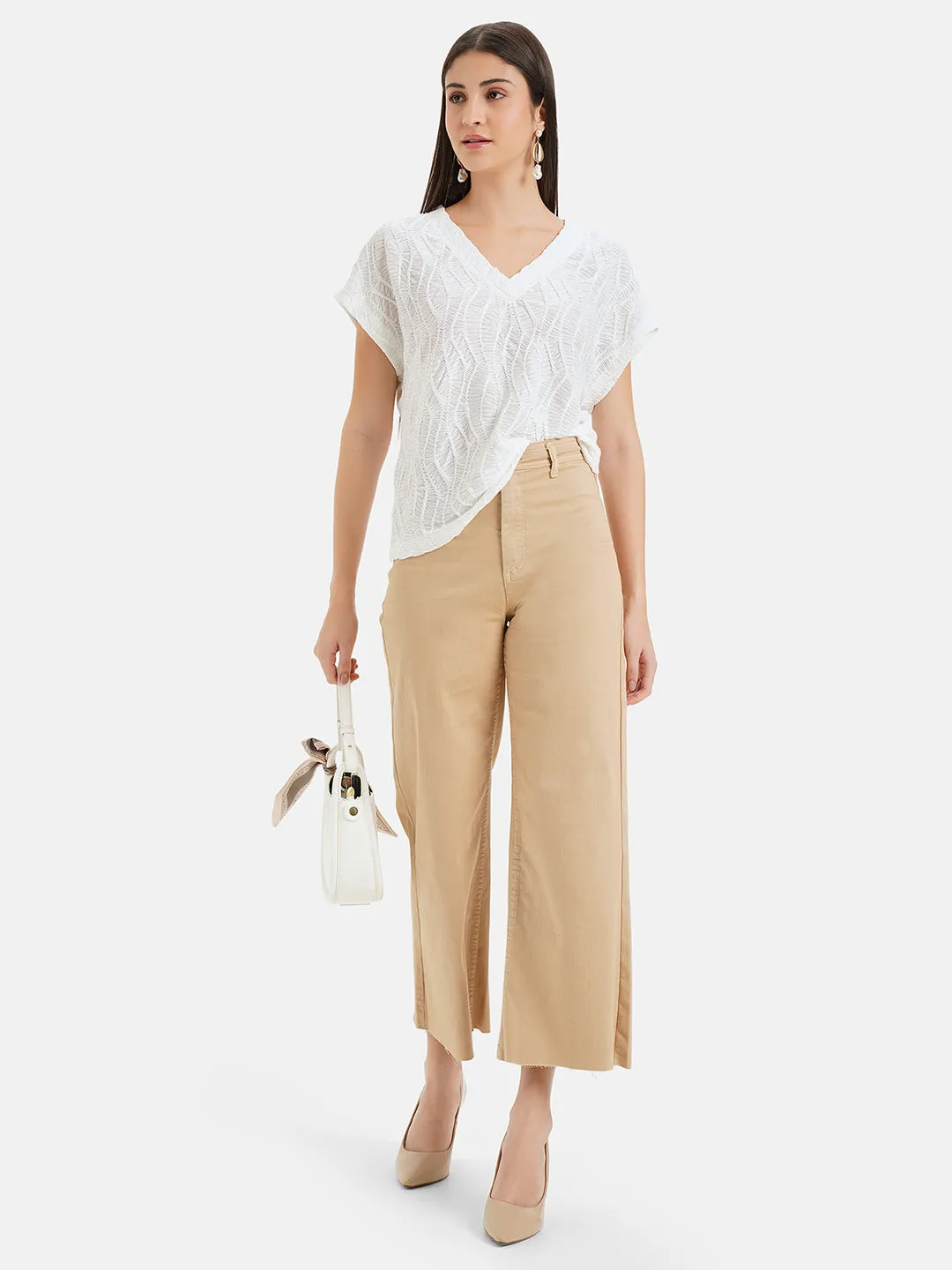 Textured Drop Shoulder Top