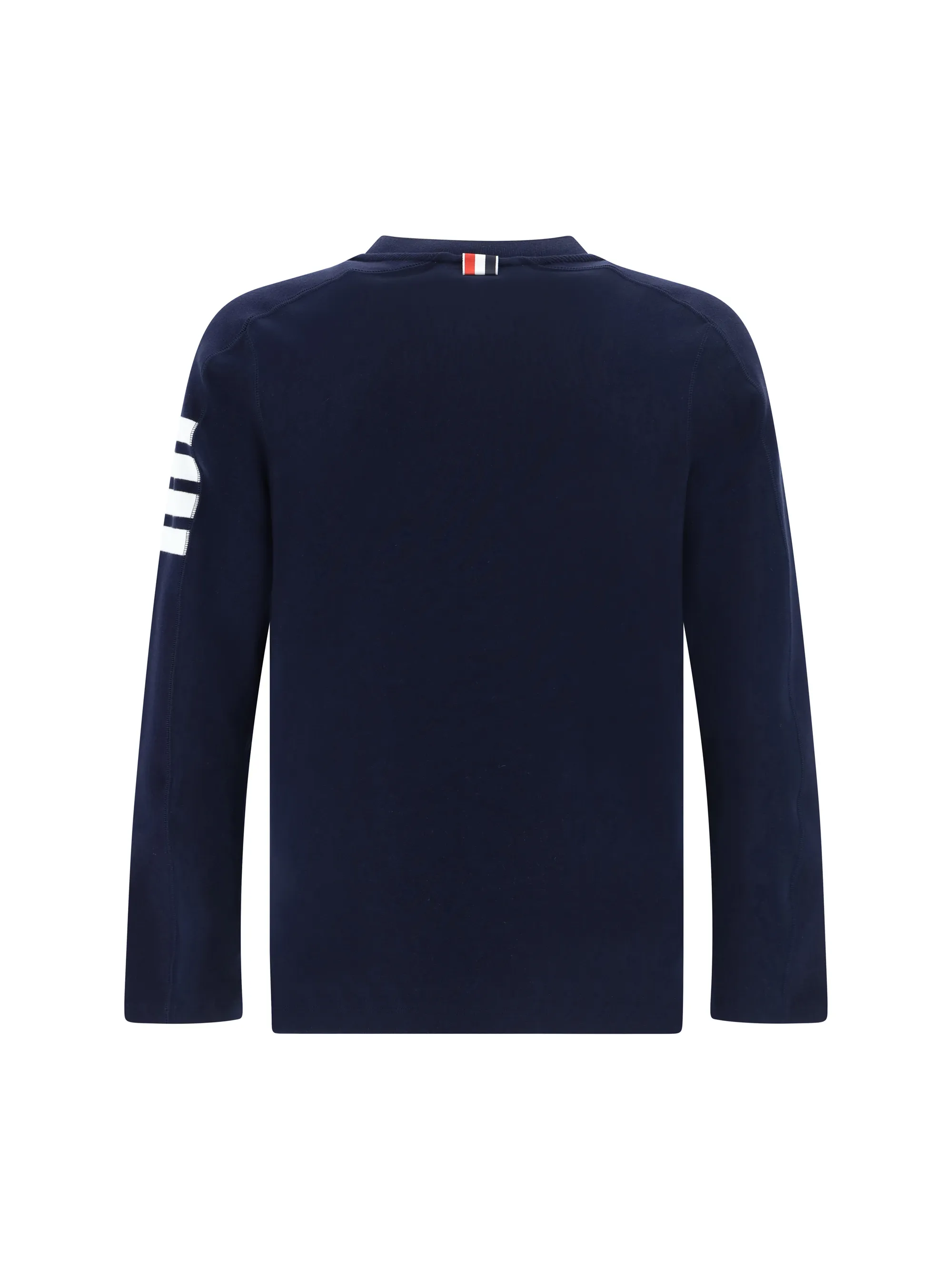 THOM BROWNE  |Crew Neck Monogram Long Sleeves Cotton Long Sleeve T-shirt