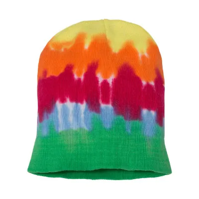 Tie Dye 12 Inch Knit Beanie