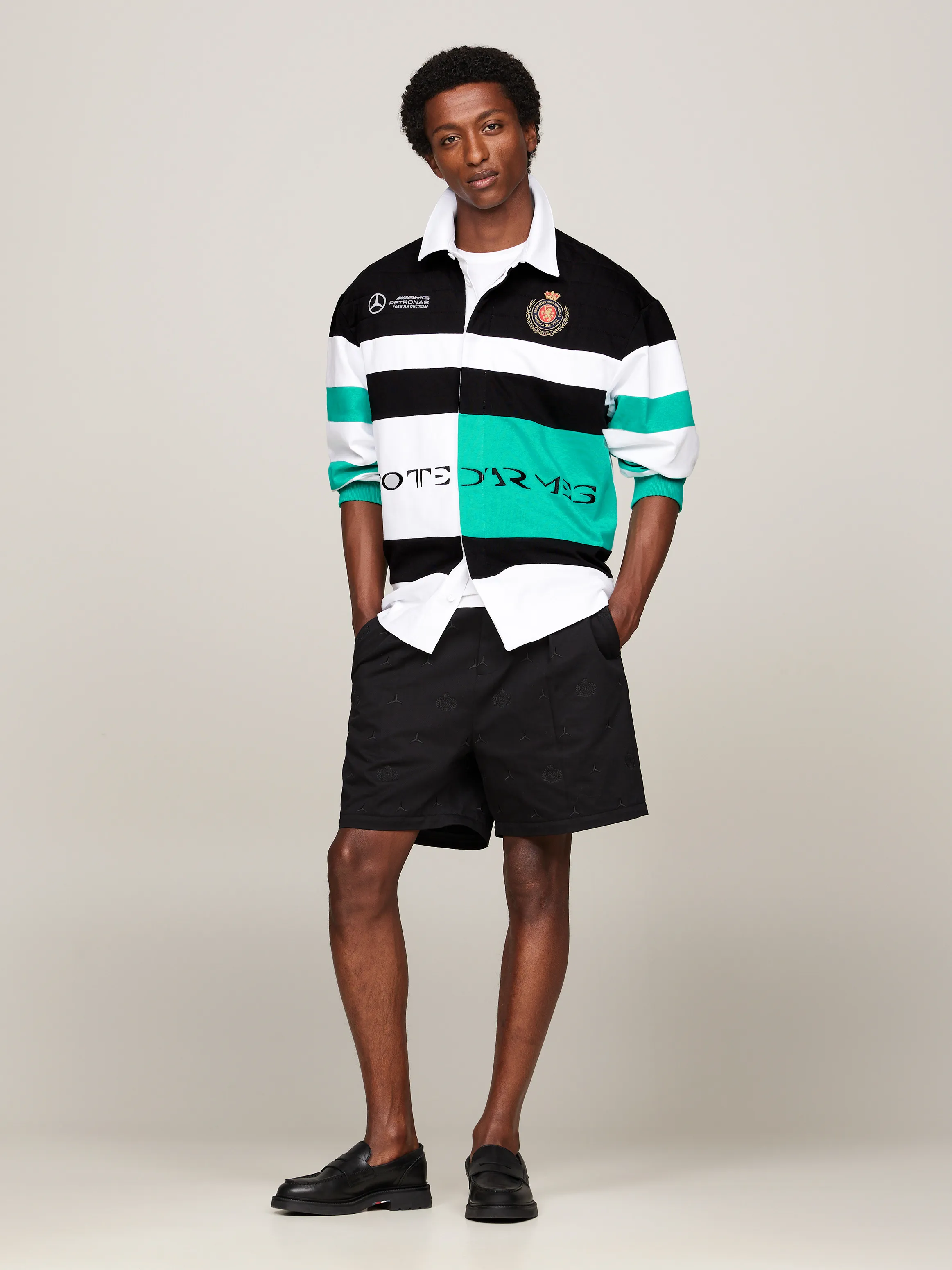 Tommy x Mercedes F1 x CR Colour-Blocked Back Logo Rugby Shirt | Sweatshirts & Hoodies | Tommy Hilfiger