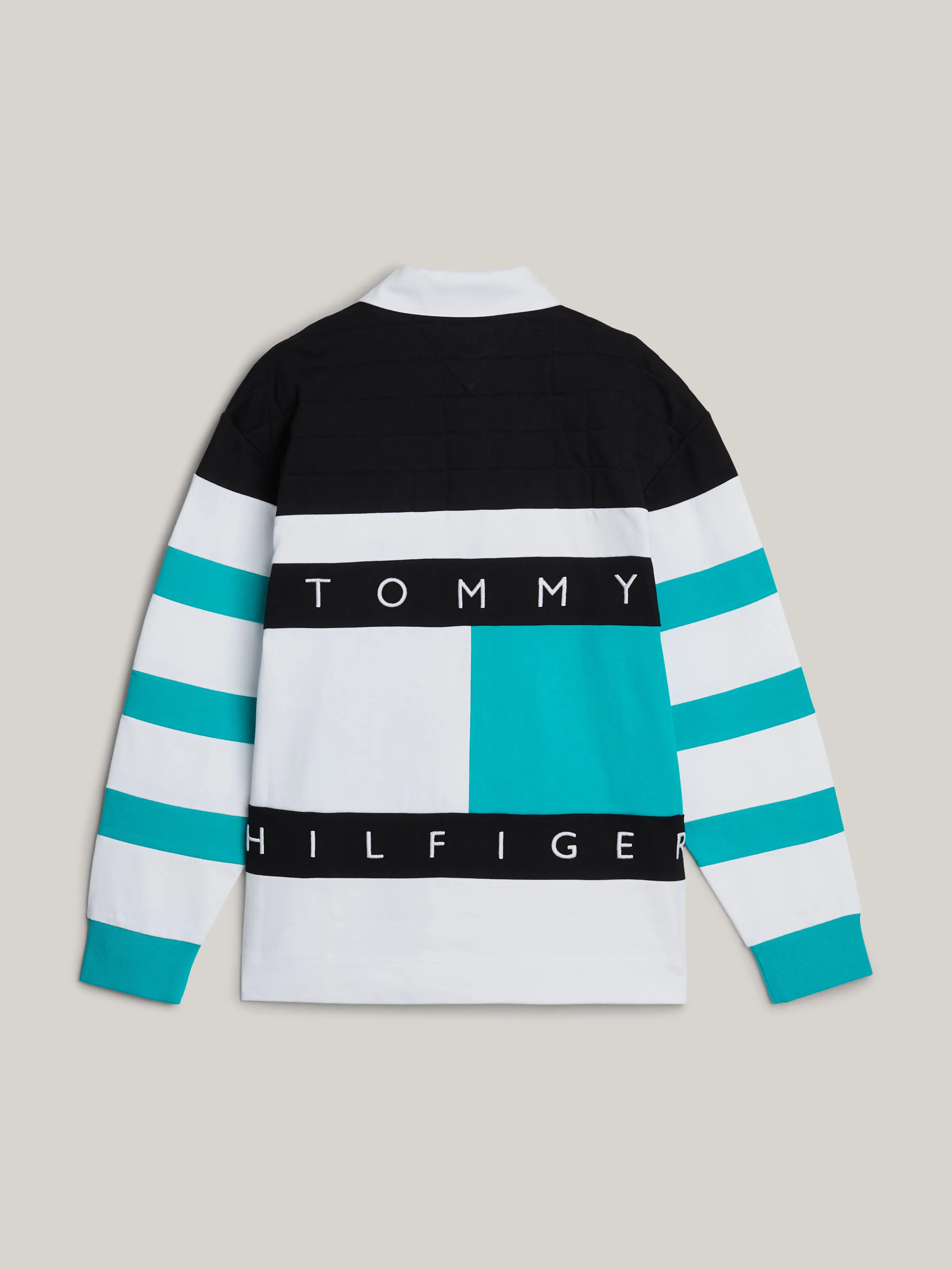 Tommy x Mercedes F1 x CR Colour-Blocked Back Logo Rugby Shirt | Sweatshirts & Hoodies | Tommy Hilfiger