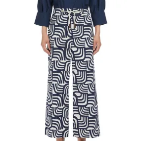 TROUSERS BELLA Woman Ecru Blue 