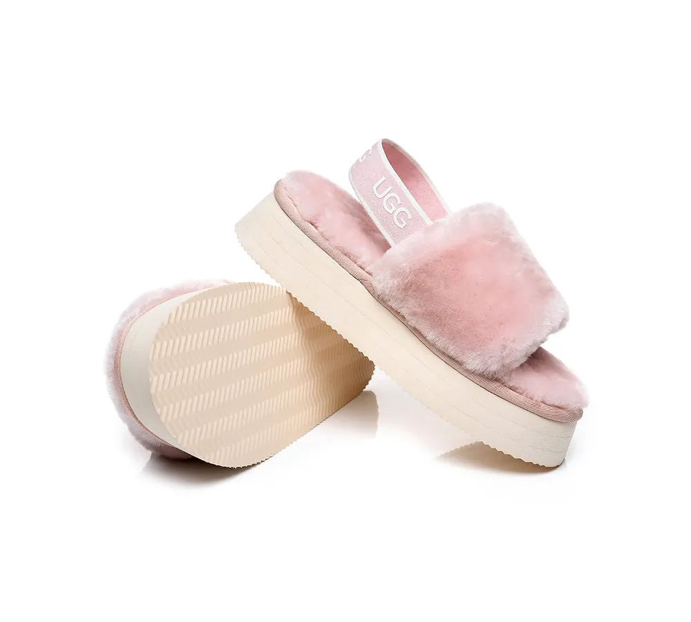 UGG Australian Shepherd Women Platform Fluffy Slide Poppin