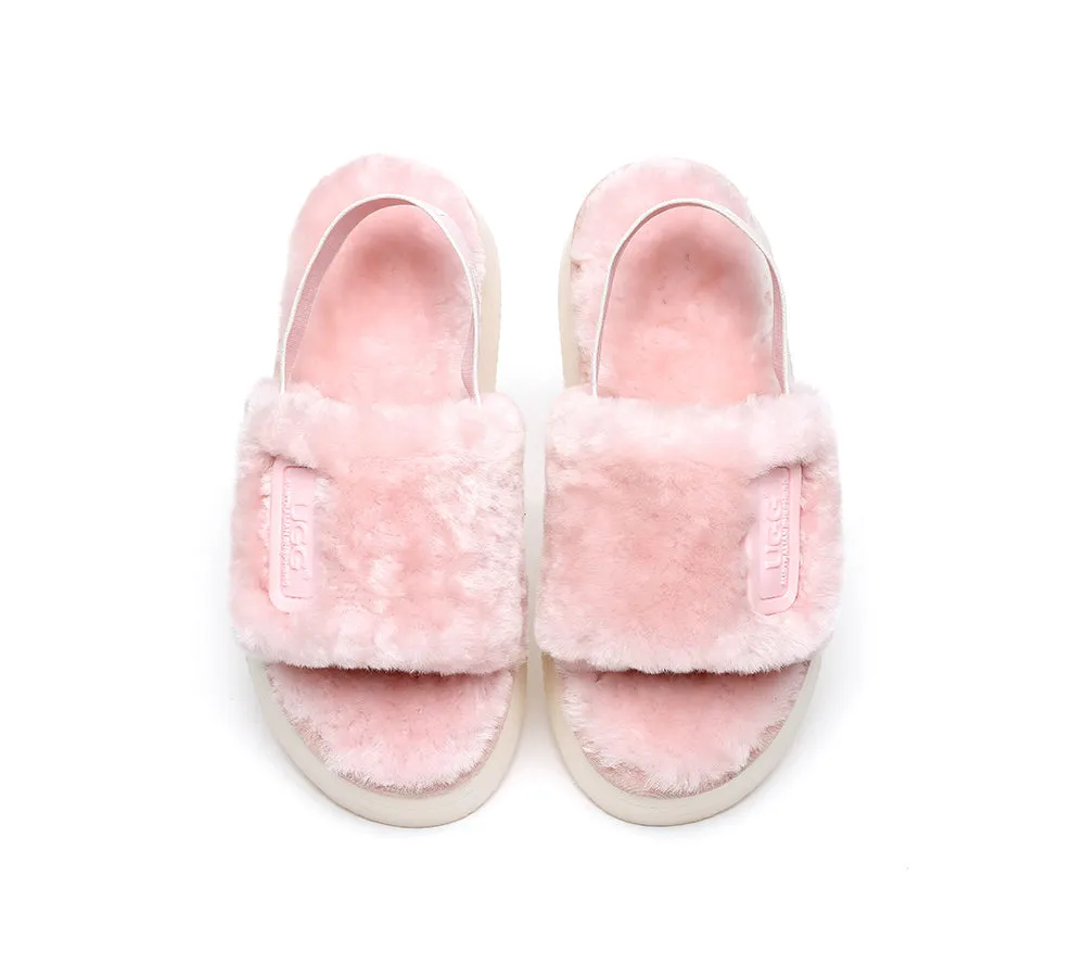 UGG Australian Shepherd Women Platform Fluffy Slide Poppin