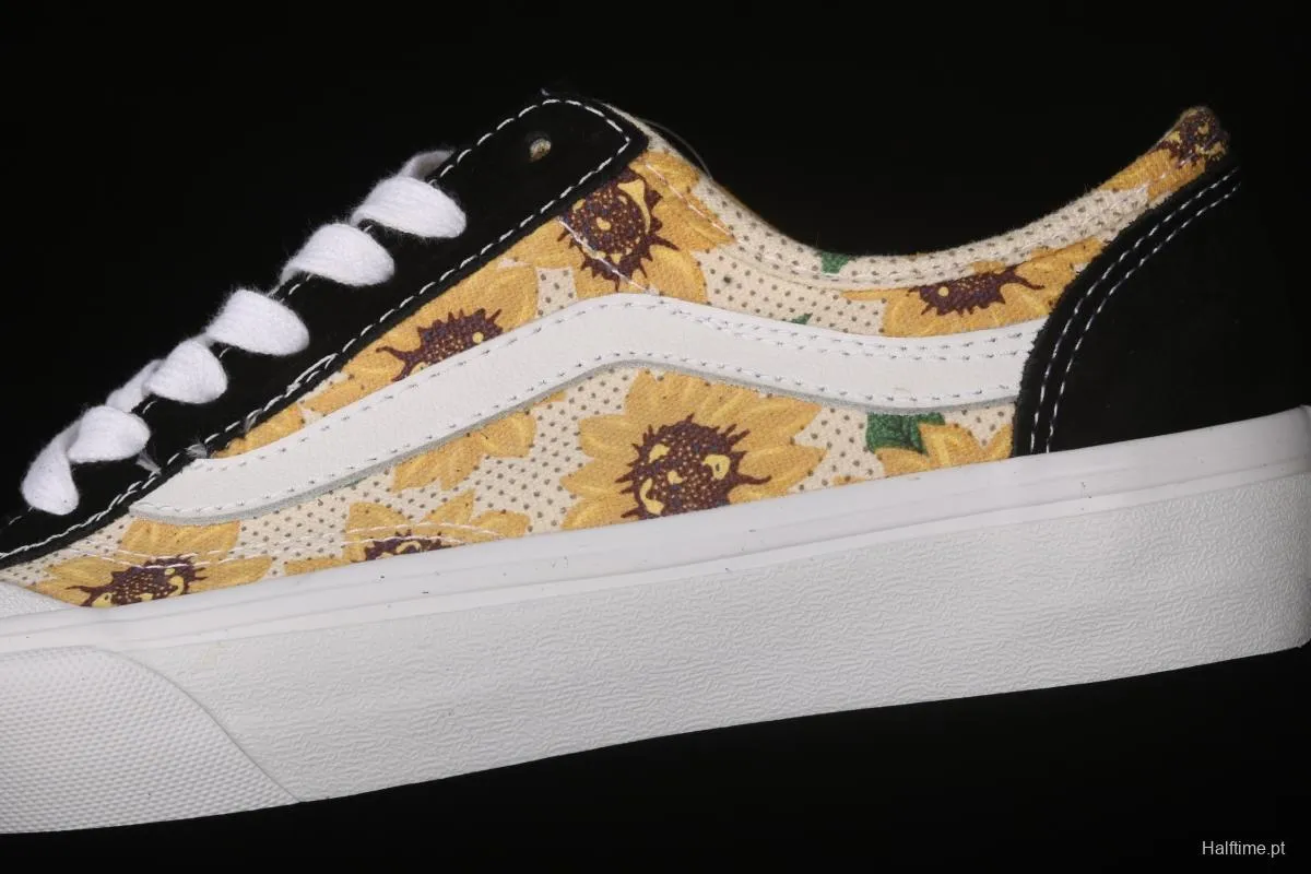 Vans Style 36 SF Sunflower Daisy PEACEMINUSONE short head Limited Edition Skateboard shoes VN0A5HFF6SR