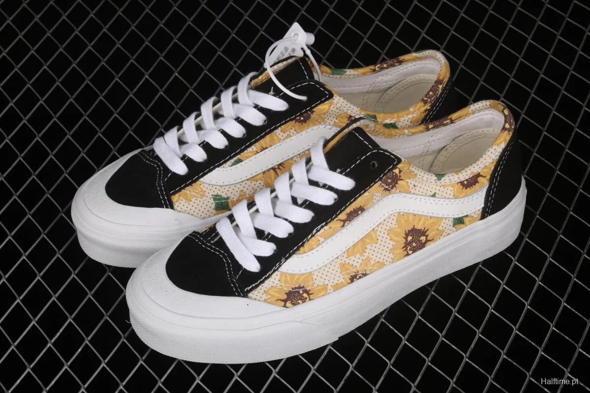 Vans Style 36 SF Sunflower Daisy PEACEMINUSONE short head Limited Edition Skateboard shoes VN0A5HFF6SR