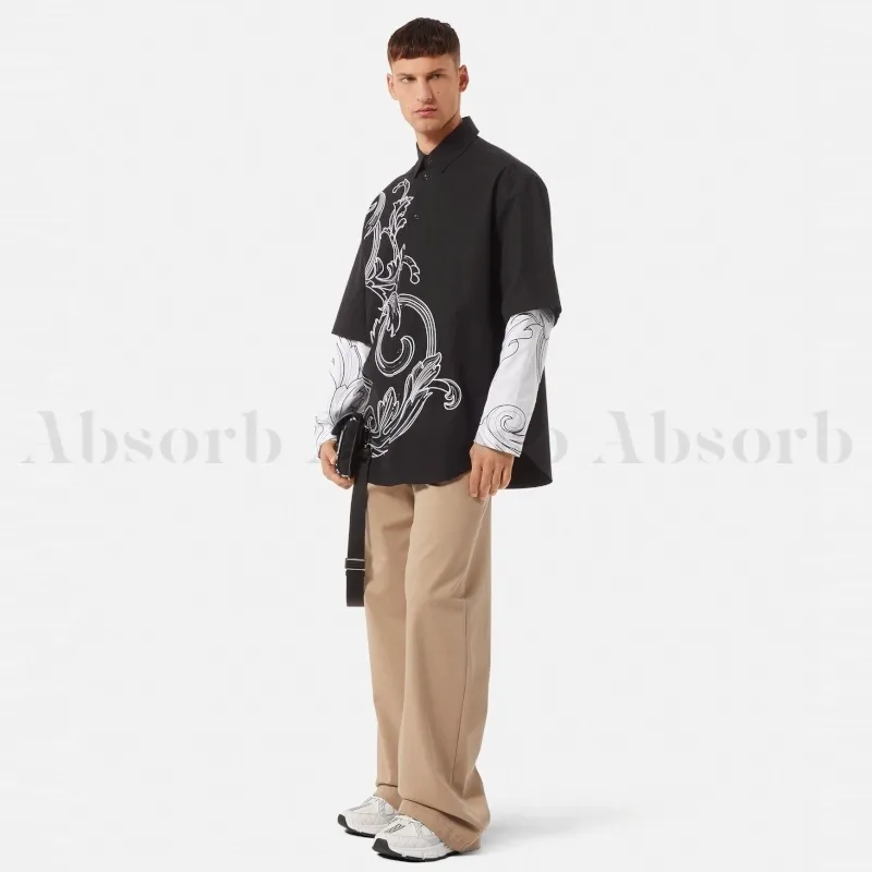 VERSACE  |Crew Neck Long Sleeves Cotton With Jewels