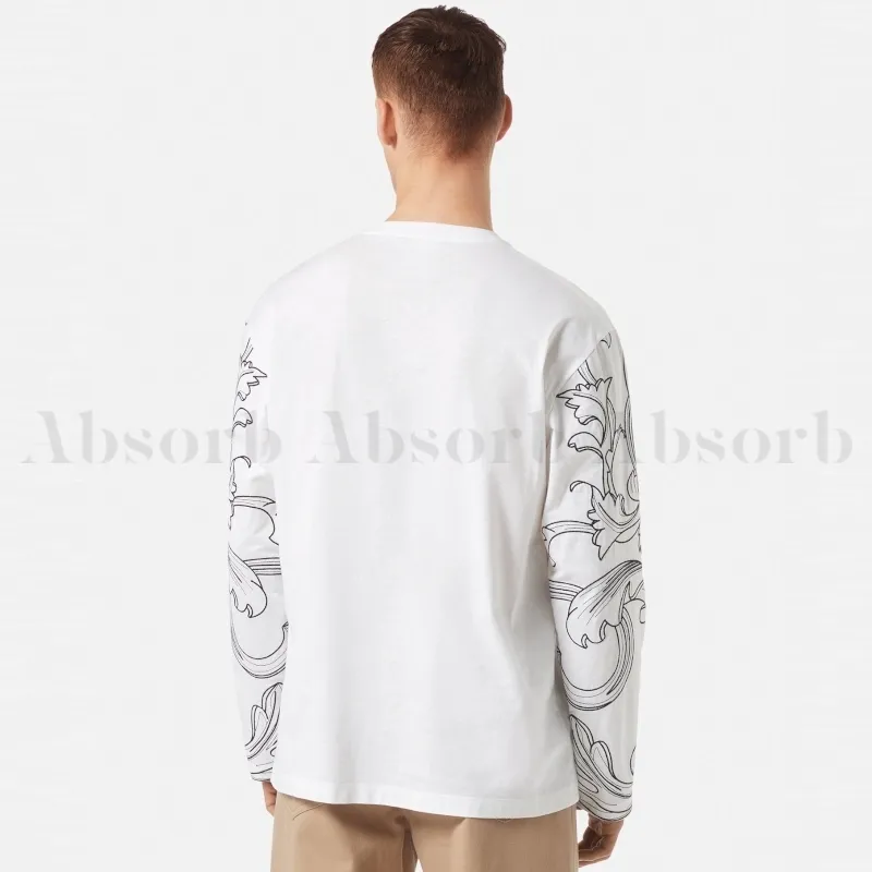 VERSACE  |Crew Neck Long Sleeves Cotton With Jewels