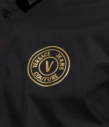 VERSACE JEANS  |Street Style Long Sleeves Plain Cotton Logo Shirts