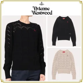 Vivienne Westwood  |Casual Style Long Sleeves Plain Cotton Logo