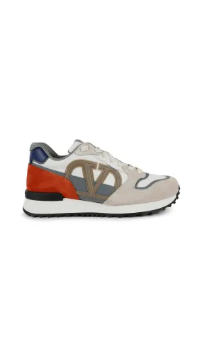 Vlogo Pace Low-top Sneaker in Split Leather, Fabric and Calf Leather - Multi