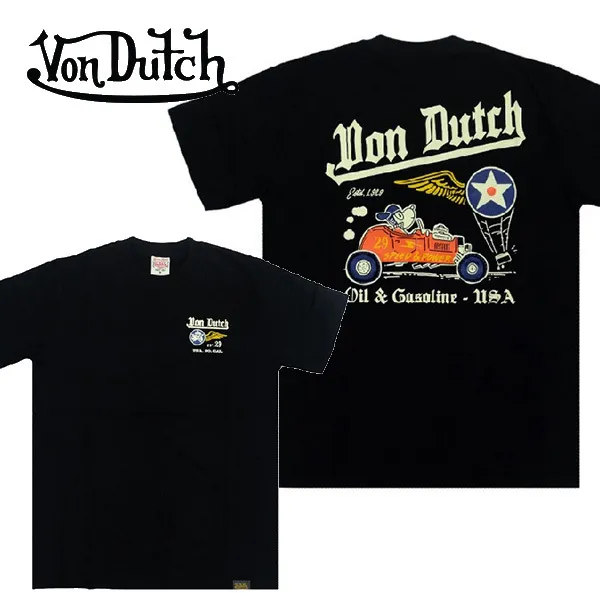 Von Dutch  |Pullovers Unisex Street Style Plain Cotton Short Sleeves