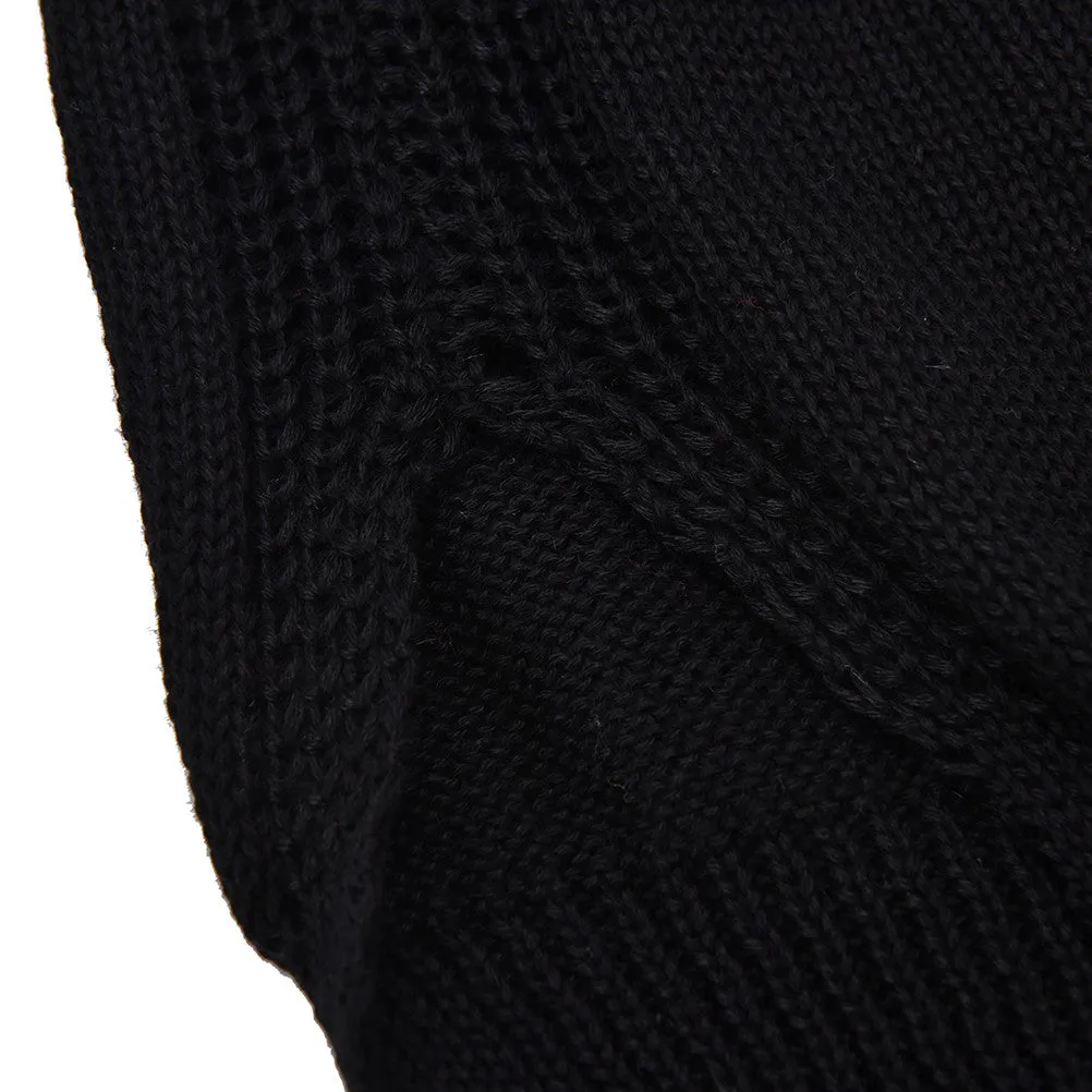 Women Loose Tops Casual Knitted Long Pullovers Sexy Deep V-Neck Cross B age Long Sleeve Sweaters SM6