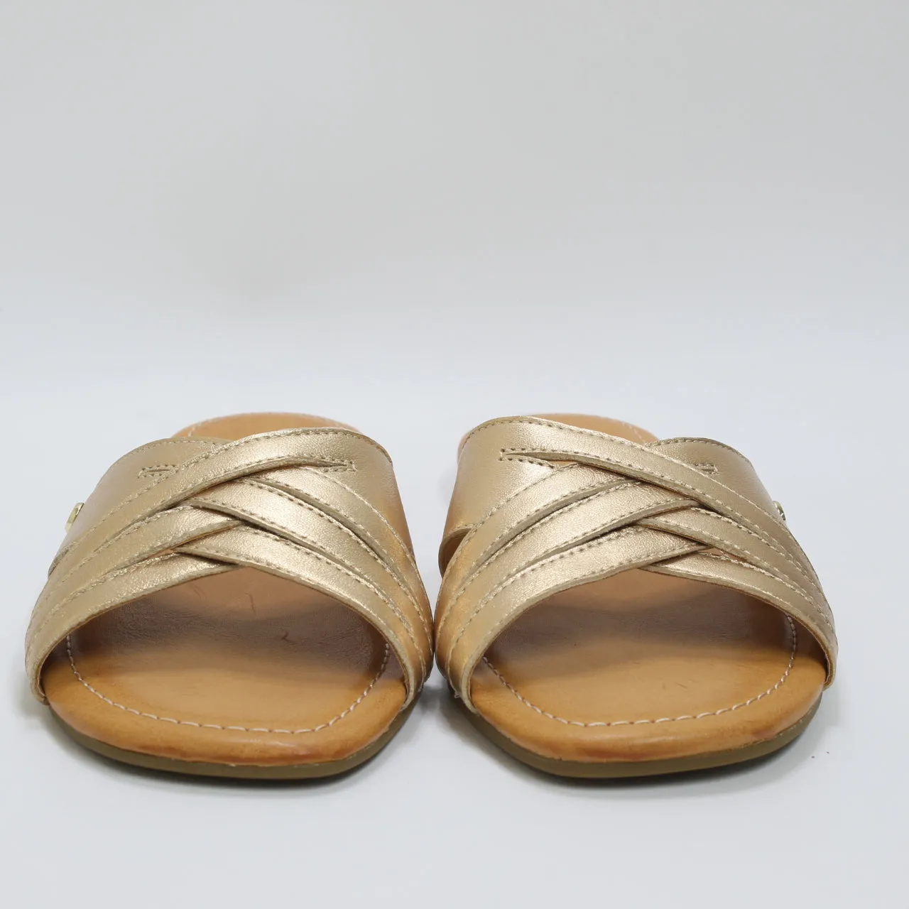 Womens UGG Kenleigh Slides Gold Metallic