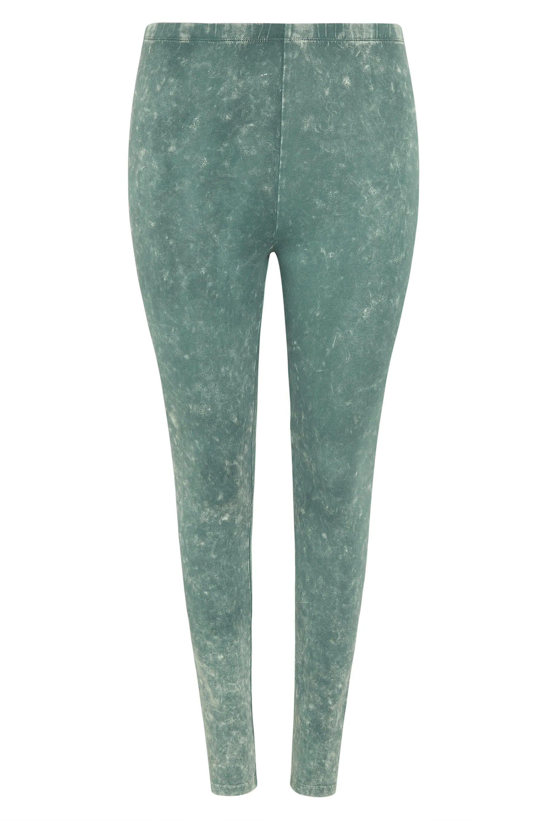 YOURS Curve Blue Acid Wash Stretch Leggings